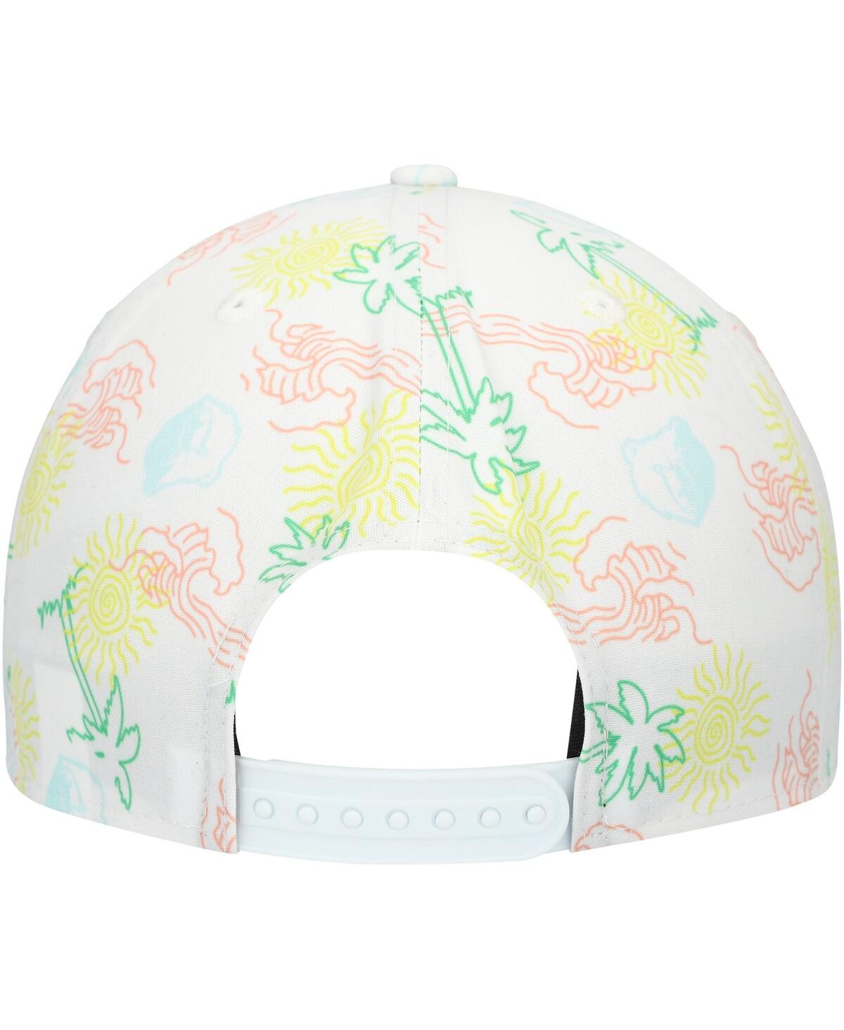 New Era Men's White Memphis Grizzlies Palm Trees And Waves Golfer Adjustable Hat In White
