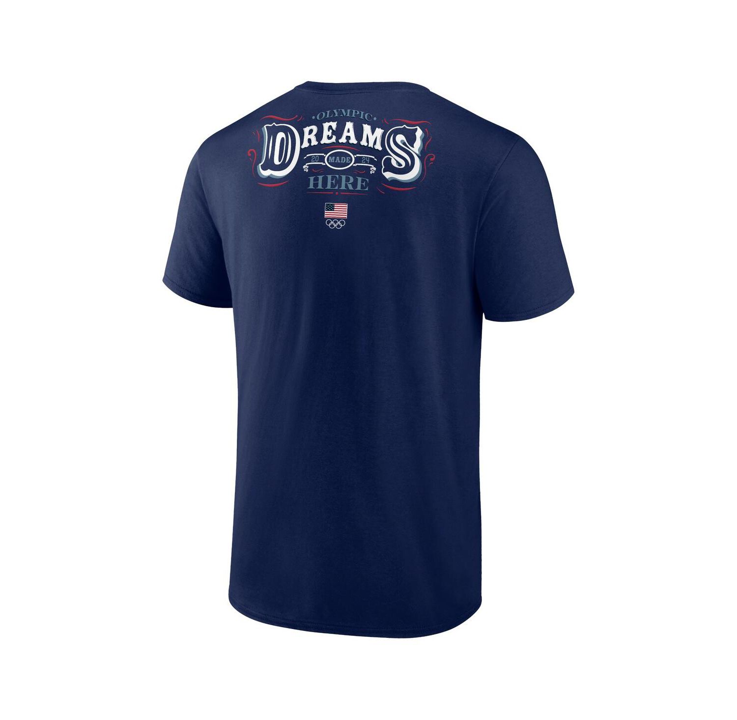 Men's Navy Team USA Dreams Are Made Here T-Shirt