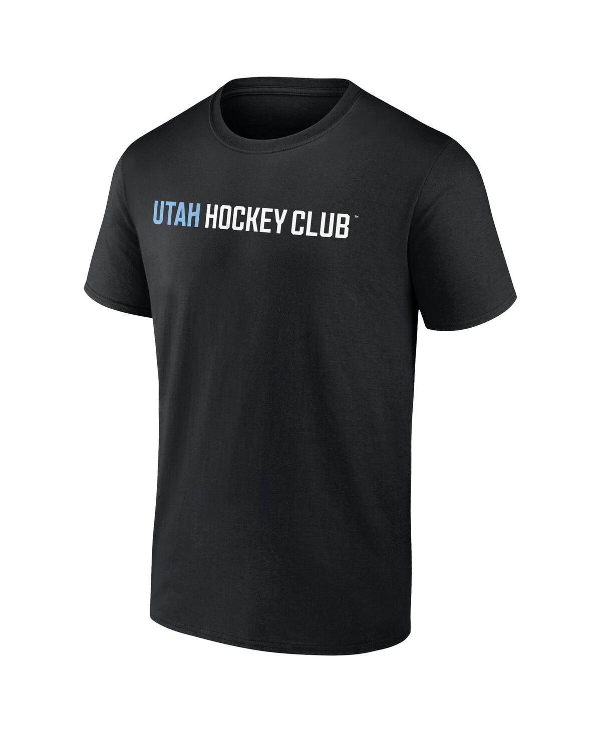 Fanatics Men'sUtah Hockey Club Wordmark Logo T-Shirt - Black