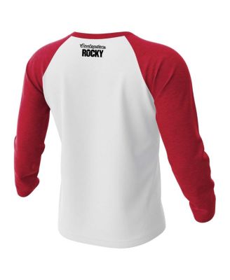 Men's White/Red Rocky Rematch of the Century 3/4-Sleeve Raglan T-Shirt