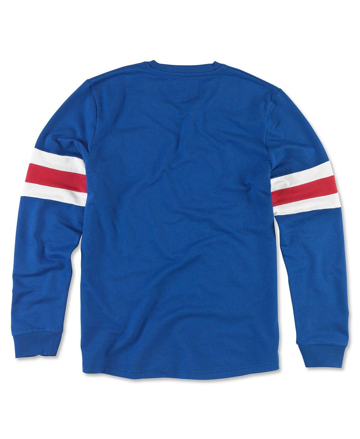 AMERICAN NEEDLE MEN'S BLUE NEW YORK RANGERS SUDBURY LONG SLEEVE T-SHIRT 