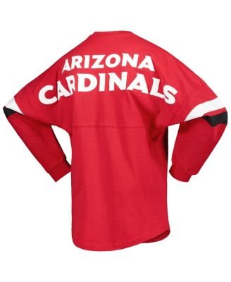Women's Cardinal Arizona Cardinals Spirit Jersey Lace-Up V-Neck Long Sleeve T-Shirt