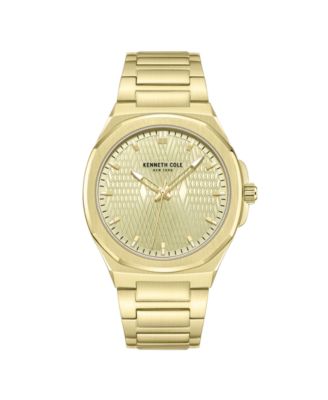 Kenneth Cole New York Men s Modern Classic Gold Stainless Steel Watch 41MM Macy s