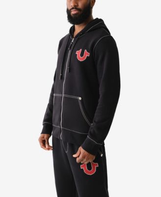 True Religion Men's Big T Cross Stitch Zip Up Hoodie - Macy's