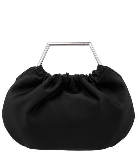 Женская сумка Nina Metal Handle Satin Pouch, цвет: Чёрный