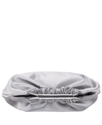 Metal Handle Satin Pouch Bag