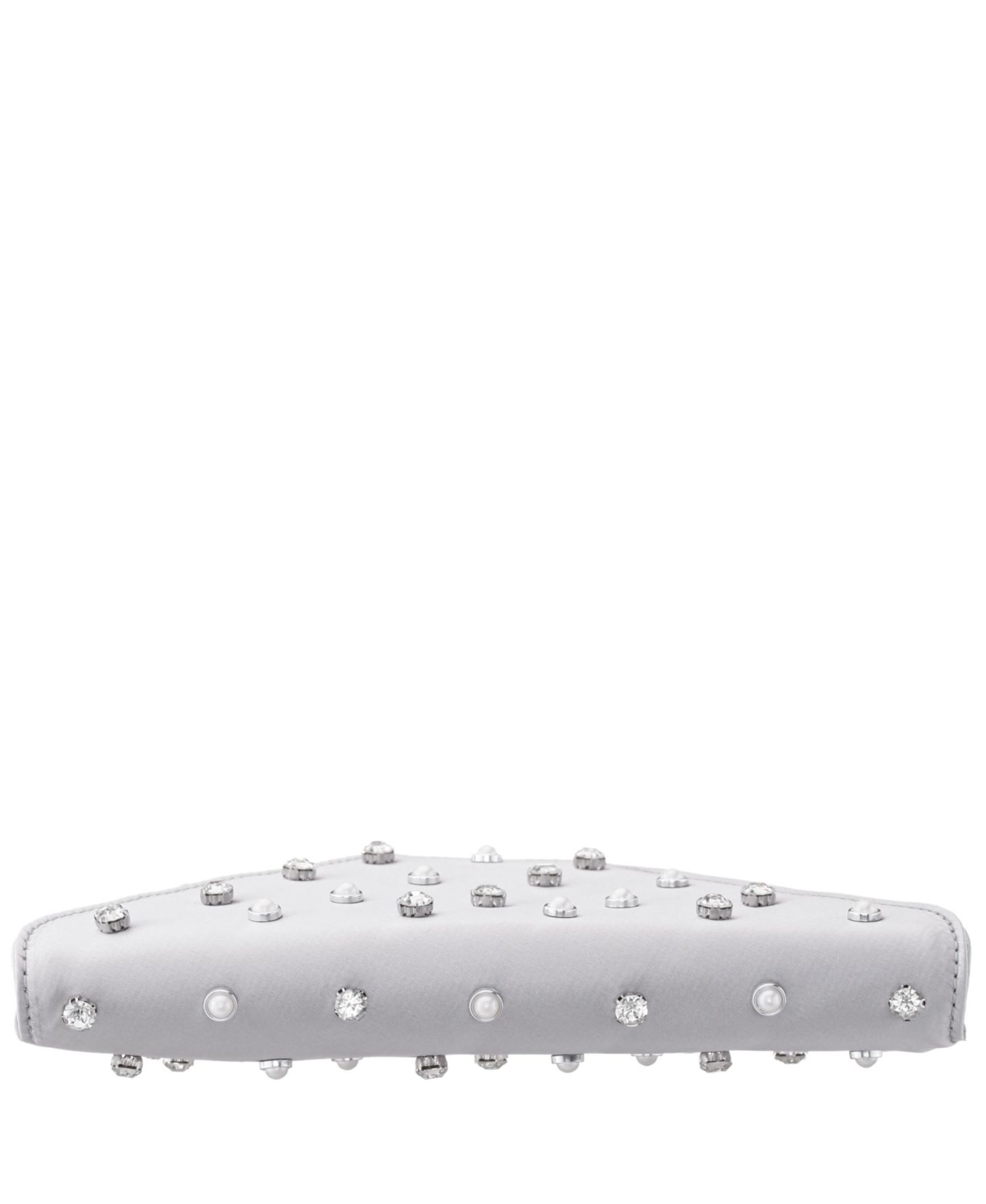 Женский клатч Nina Imitation Pearl/Crystal Adorned Square Envelope Clutch, цвет: Чёрный — фото 11