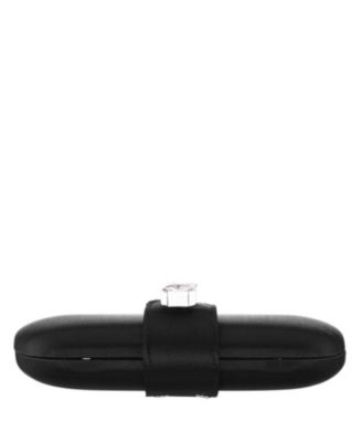 Crystal Embellished Tab Minaudiere Clutch