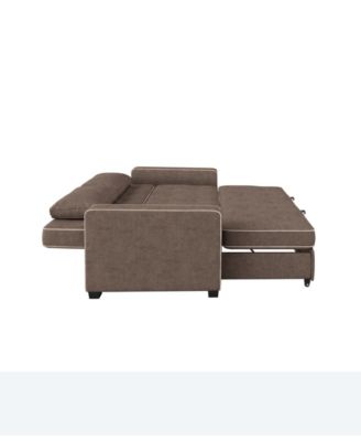 66.5" W Polyester Augustus Full Convertible Sofa