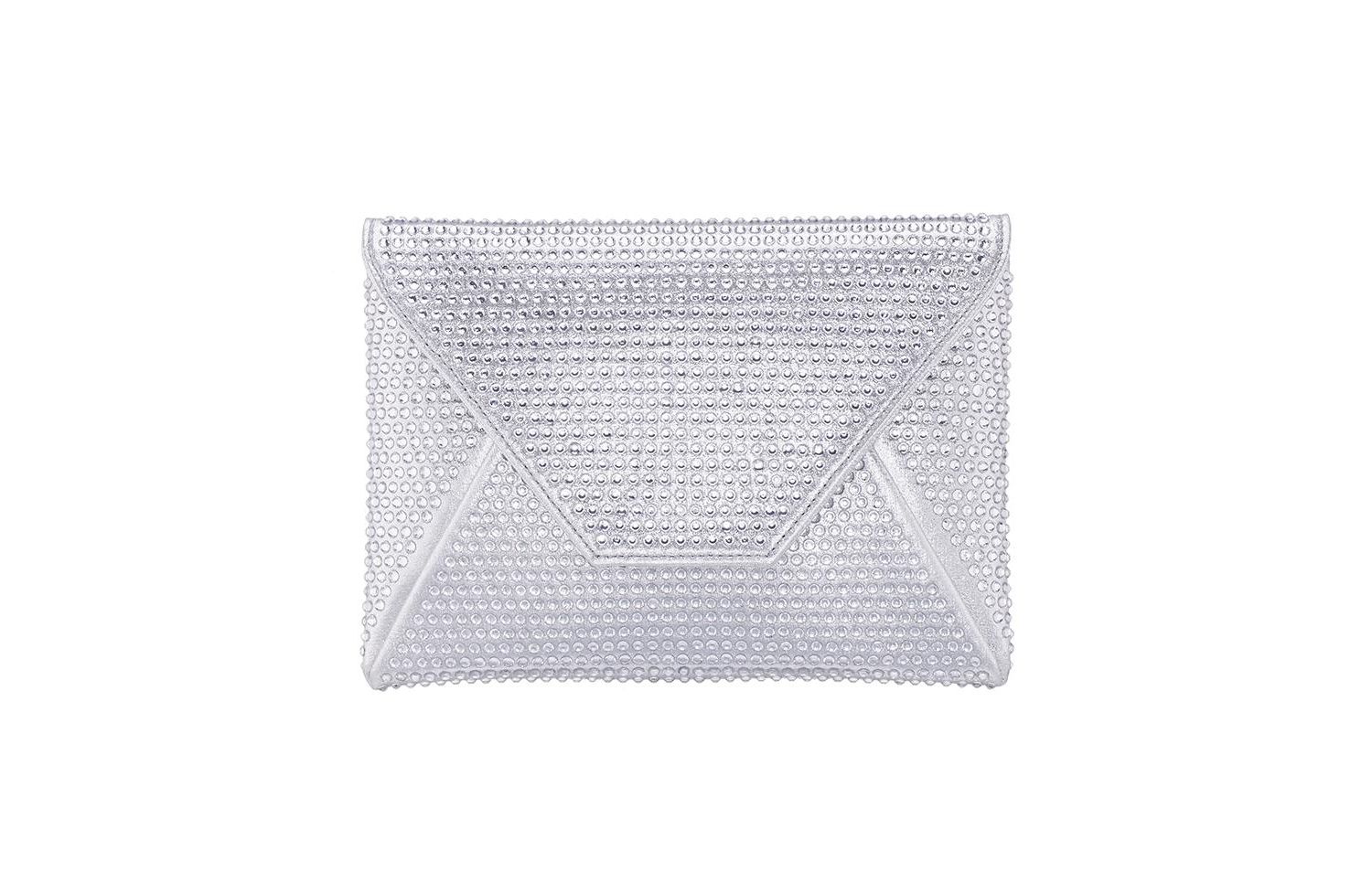 Crystal Encrusted Square Envelope Clutch