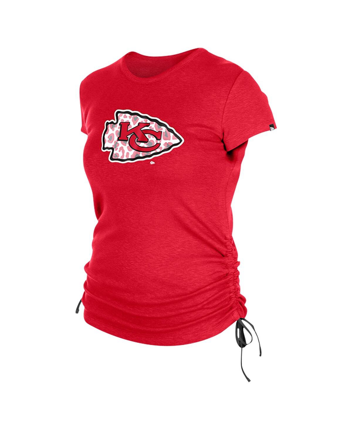 New Era Women'sKansas City Chiefs Ruched Side T-Shirt - Red