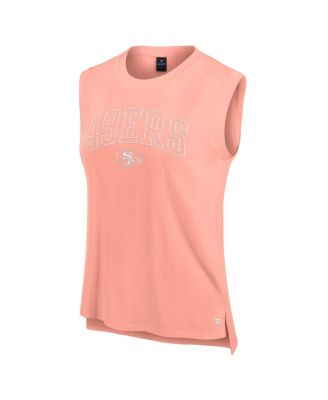 Women's Coral San Francisco 49ers Studio Gym Tank Top
