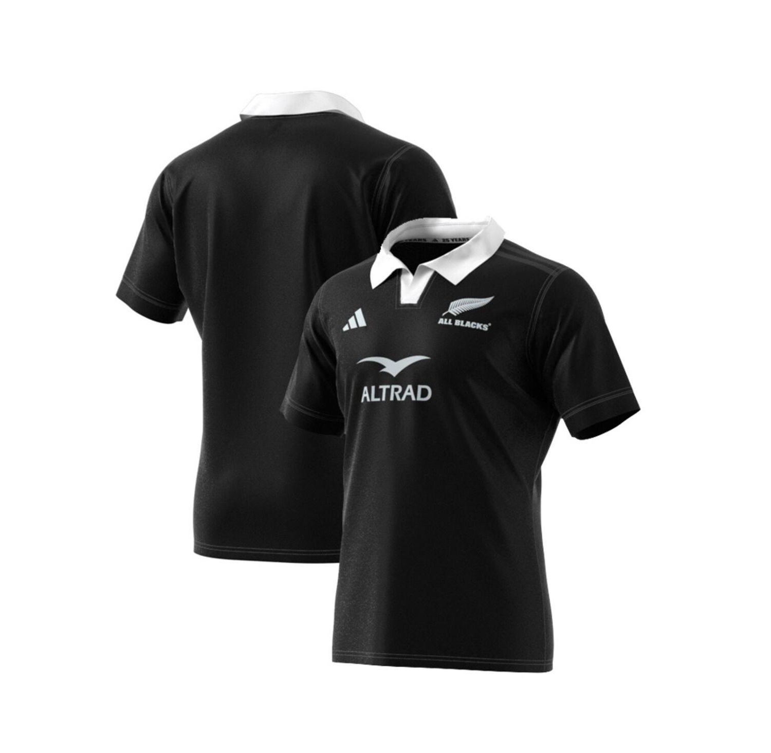 Men's Black New Zealand Rugby 2024/25 Home Replica Jersey