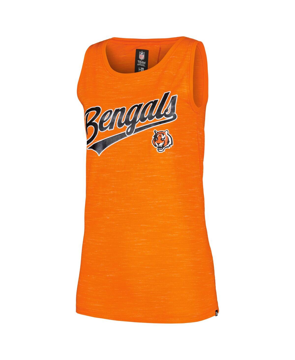 NEW ERA WOMEN'S ORANGE CINCINNATI BENGALS SPACE DYE ACTIVE TANK TOP 