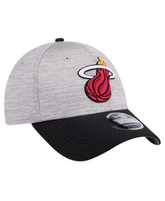 Men's Heather Gray/Black Miami Heat Active Digi-Tech Two-Tone 9FORTY Adjustable Hat