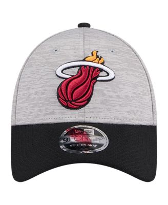 Men's Heather Gray/Black Miami Heat Active Digi-Tech Two-Tone 9FORTY Adjustable Hat