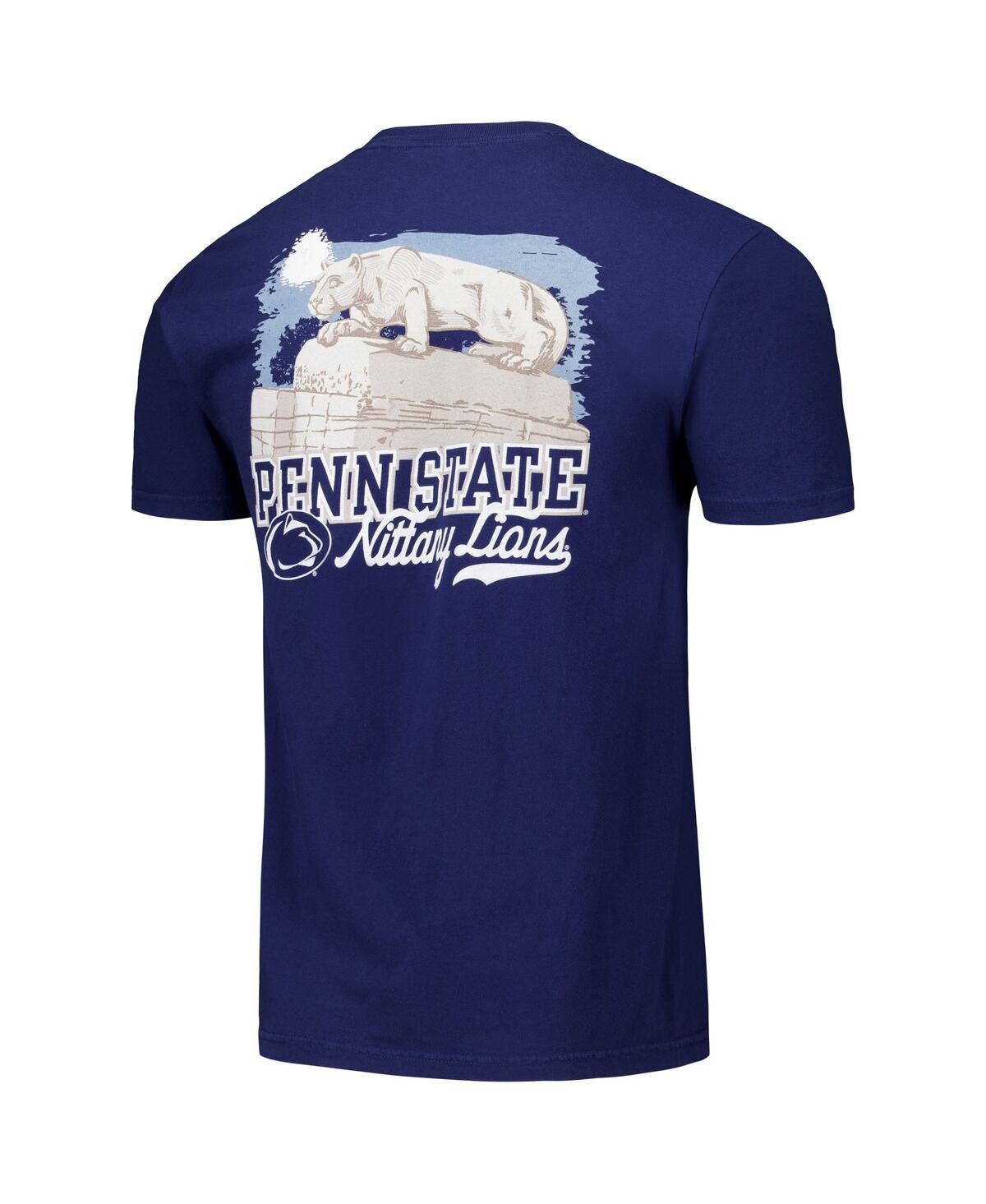 Image One Men's And Women's Navy Penn State Nittany Lions Hyper Local Lion Shrine Sketch T-shirt In Navy