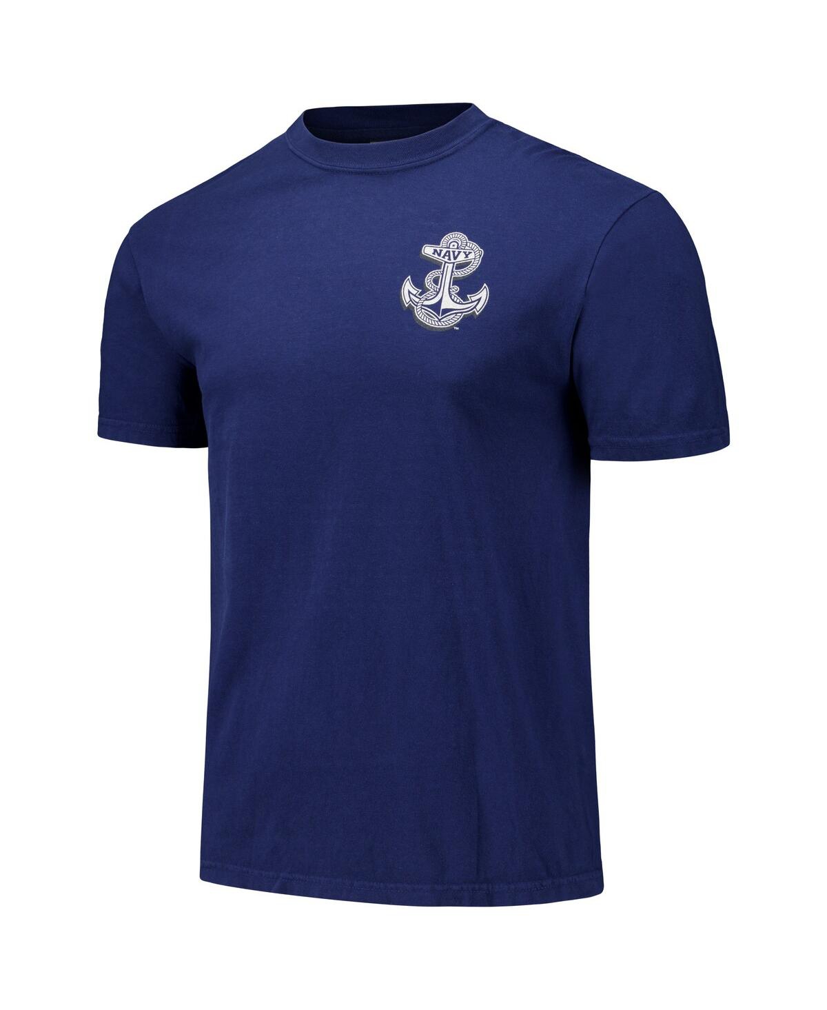 Image One Men's And Women's Navy Midshipmen Hyper Local Nautical Flags Phrase T-shirt In Navy