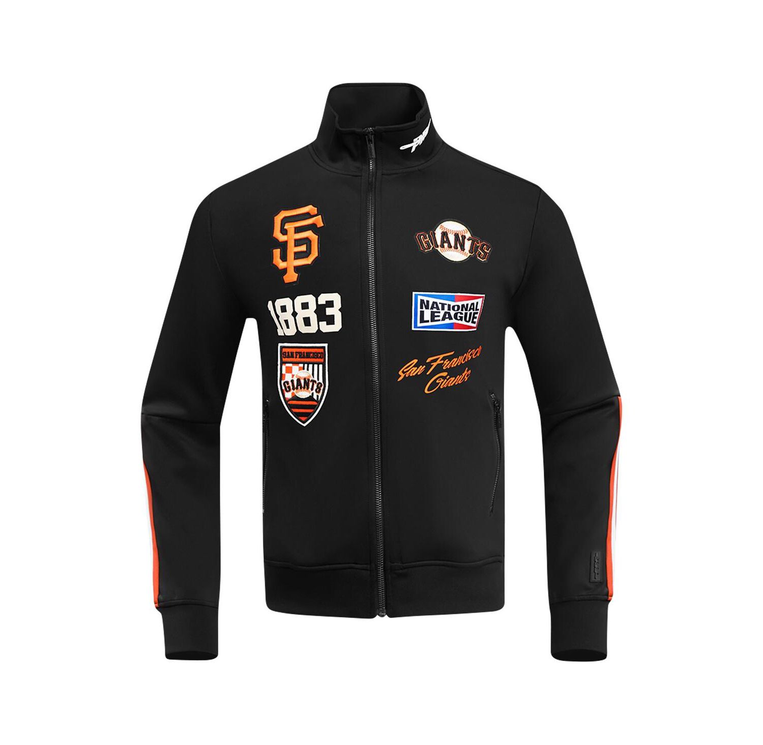 Men's Black San Francisco Giants Fast Lane Full-Zip Track Jacket