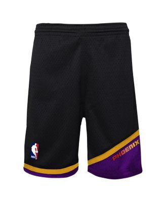 Big Boys and Girls Black Phoenix Suns Hardwood Classics Swingman Shorts