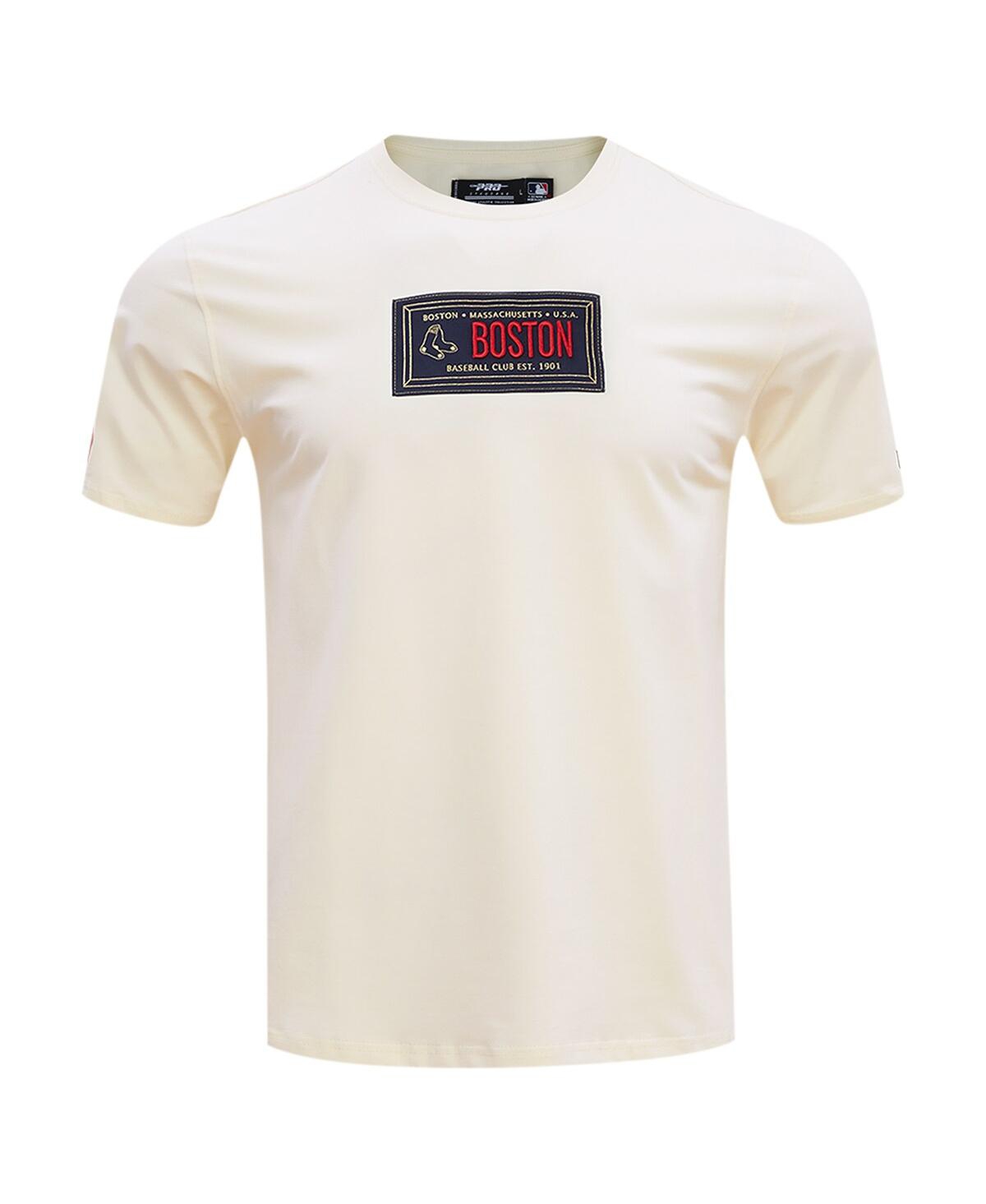 Shop Pro Standard Men's Cream Boston Red Sox Club Member Badge T-shirt