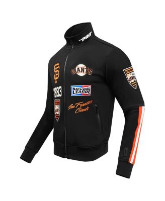 Men's Black San Francisco Giants Fast Lane Full-Zip Track Jacket