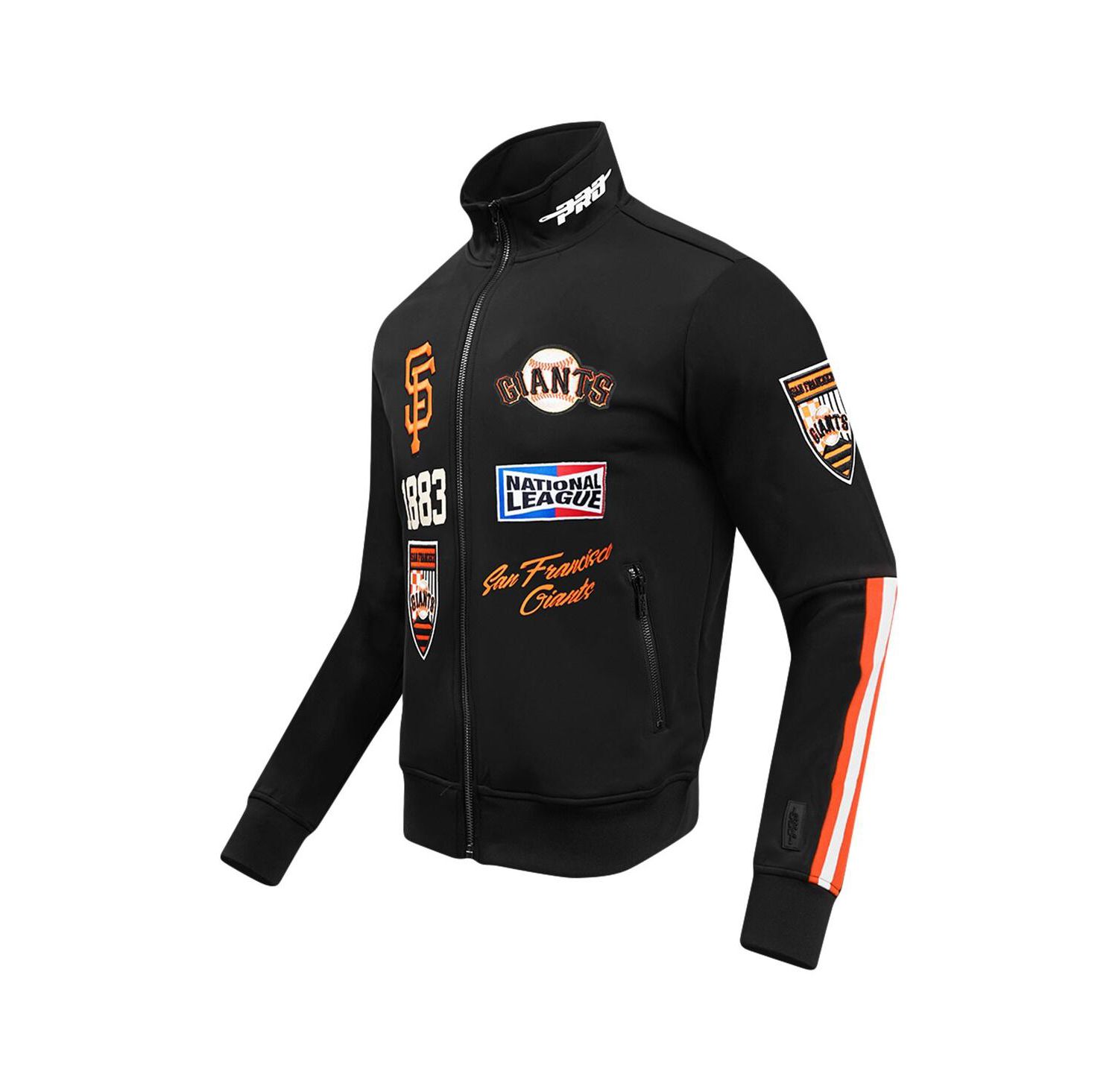 Men's Black San Francisco Giants Fast Lane Full-Zip Track Jacket