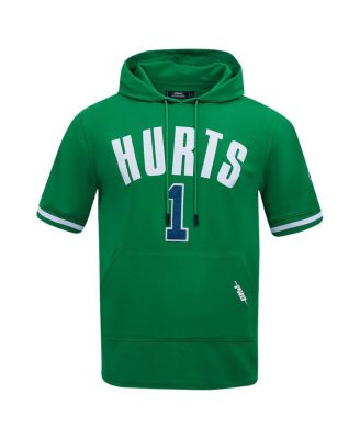 Men's Jalen Hurts Kelly Green Philadelphia Eagles Player Name Number Hoodie T-Shirt