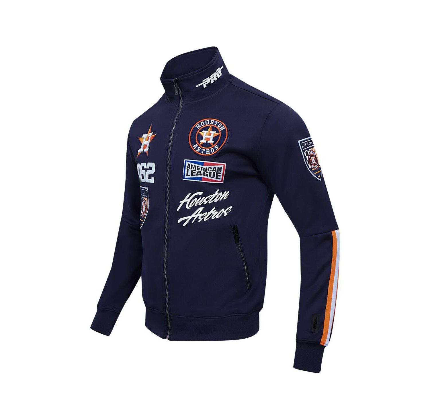 Men's Navy Houston Astros Fast Lane Full-Zip Track Jacket