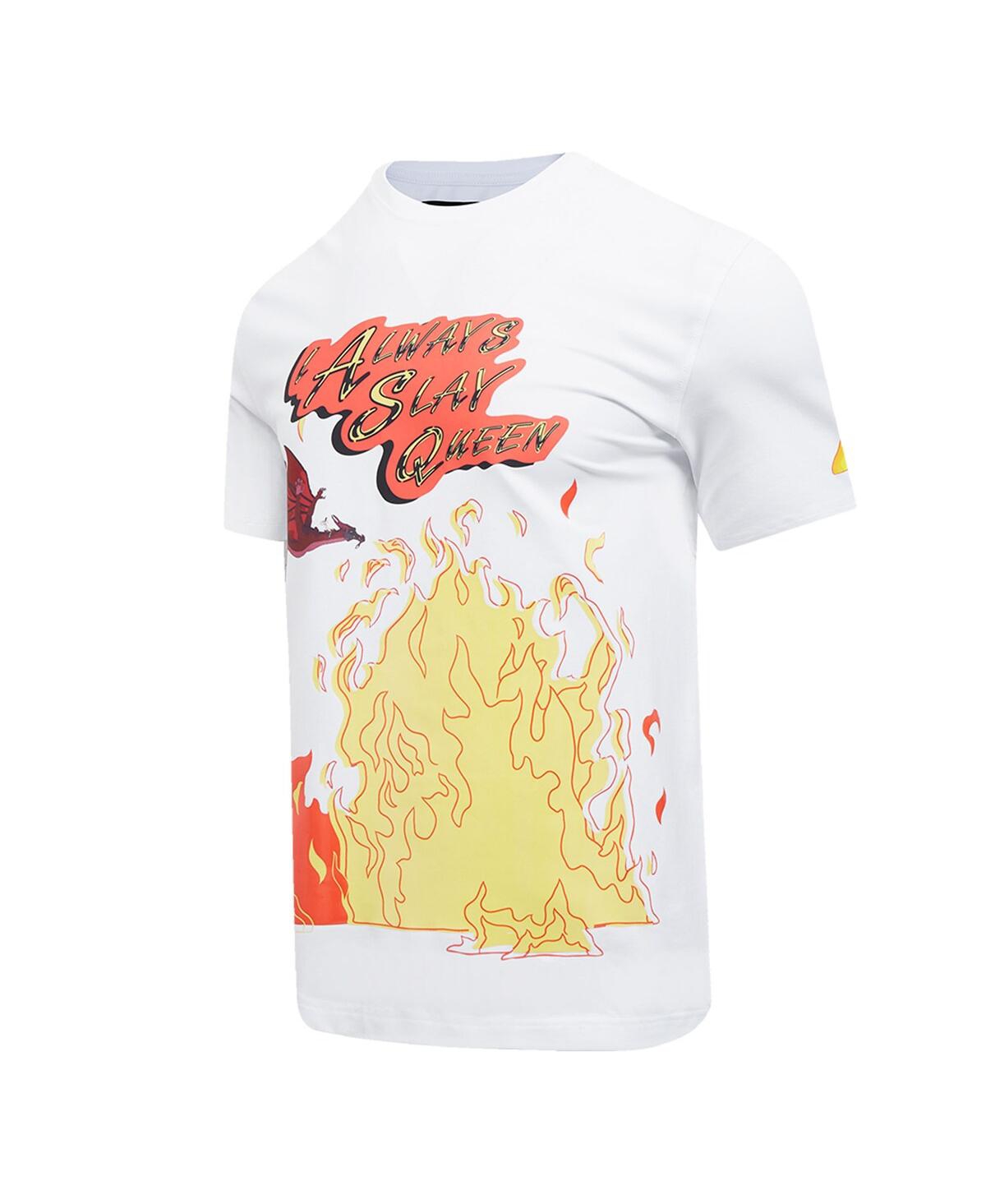 Freeze Max Men's White Rick And Morty Year Of The Dragon I Always Slay Queen T-shirt In White