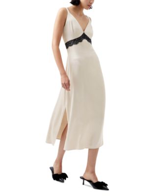French Connection - Women's Ennis Satin Lace-Trim Dress