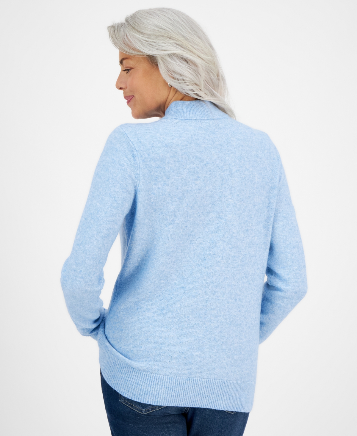 Style & Co Women's Cozy Mock-Neck Long-Sleeve Sweater, Created for Macy's