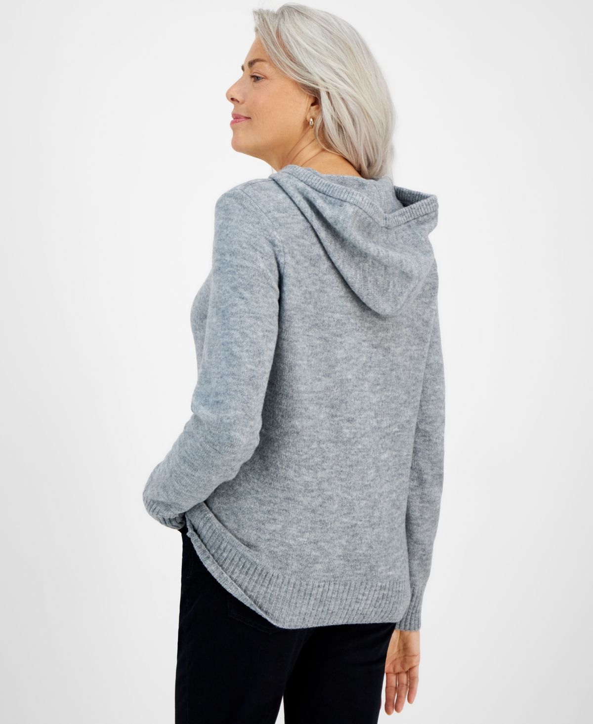 Style & Co Women's Luxe Soft Hooded Sweater, Created for Macy's