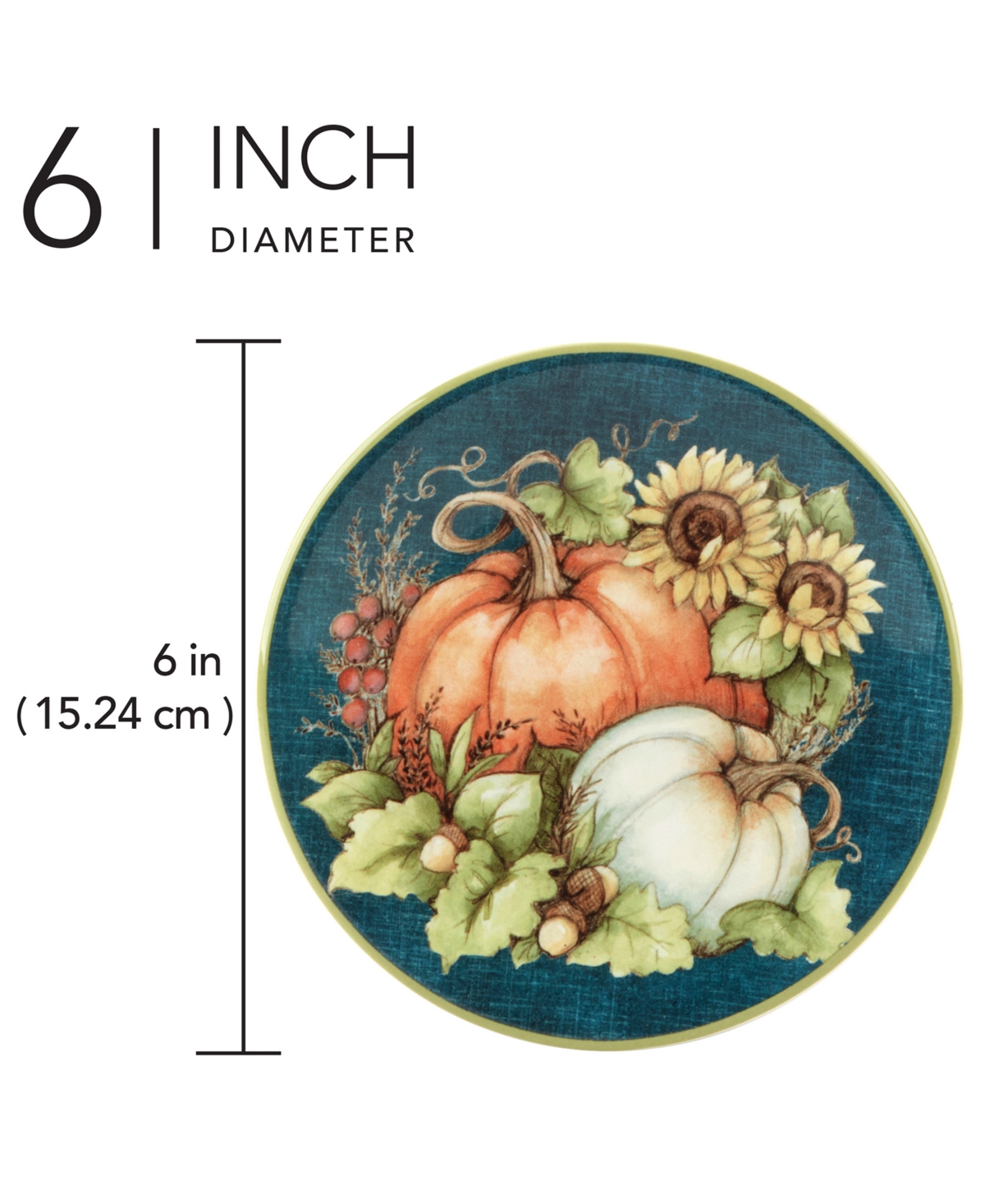 Certified International Autumn Breeze Set Of 4 Canape Plates In Micscellan