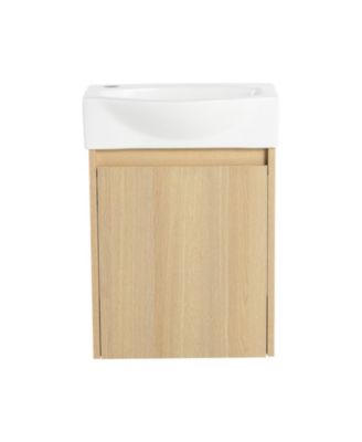 16" Space-Saving Bathroom Vanity with Sink and Storage