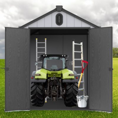 6x8FT Plastic Storage Shed Big Storage for Backyard and Garden
