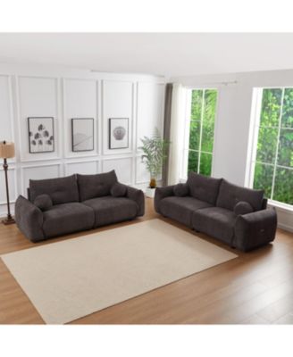 Cozy Lambswool Sofa with Cushions & Pillows