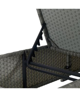 Streamdale Gray Rattan Outdoor Sofa and Deck Chair