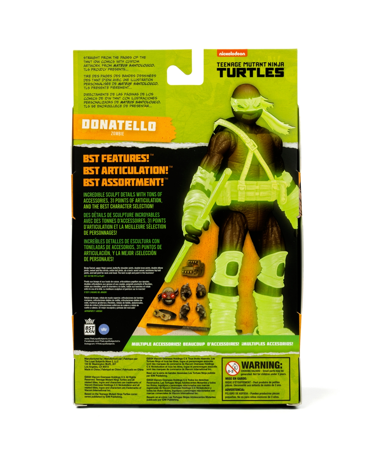 The Loyal Subjects Bst Axn Undead Gid Donatello 5" Figure, Special Edition, Created For Macy's In No Color