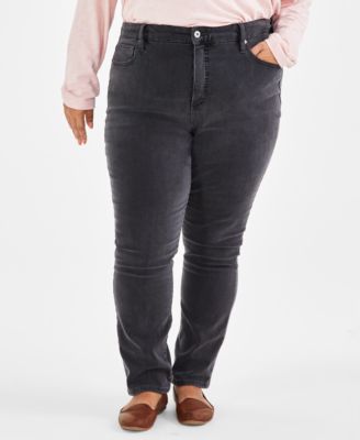 Plus Size High-Rise Straight-Leg Jeans, Macy's Exclusive