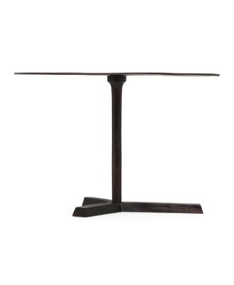 Industrial Elliptical Side Table With Raw Bronze Finish