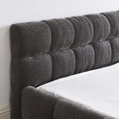 Streamdale Modern Queen Bed with Chenille Fabric and Headboard