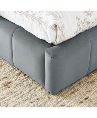 Streamdale Full Size Velvet Upholstered Daybed with Armrest