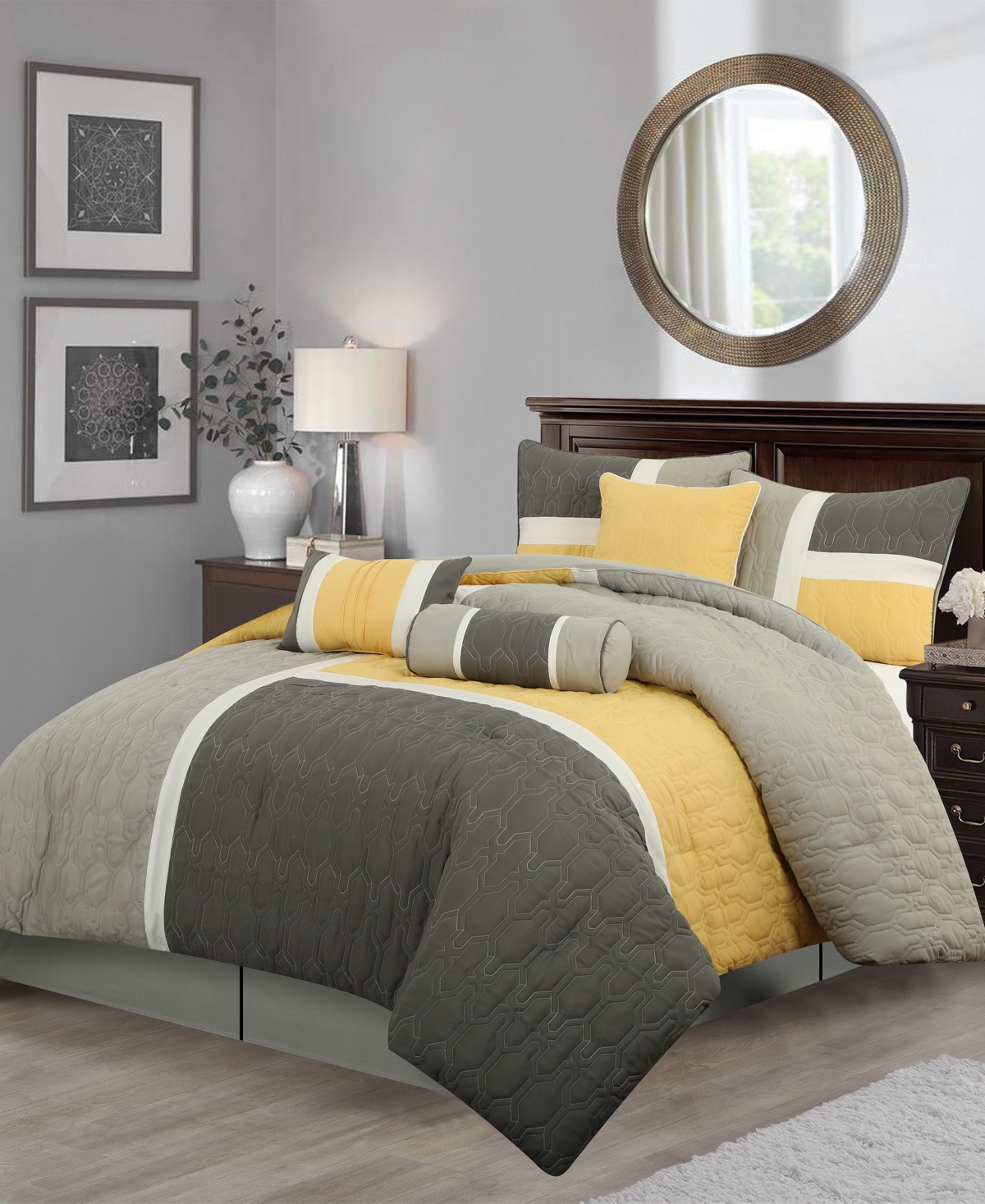Shop Stratford Park Natalia Colorblock 7-pc. Comforter Set, California King