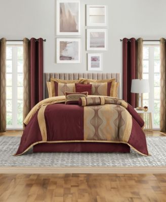 Kath Geometric 15-Pc. Comforter Set, King