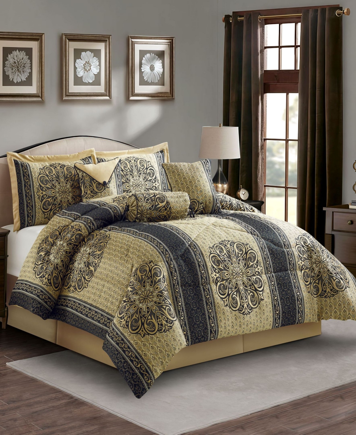 Stratford Park Myhand Medallion 7-Pc. Comforter Set, California King