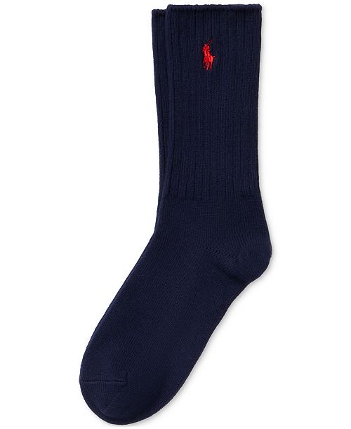 alfani Polo Ralph Lauren Women's Classic Ribbed Crew Socks 79104 Women's Fashion Shoes & Accessories