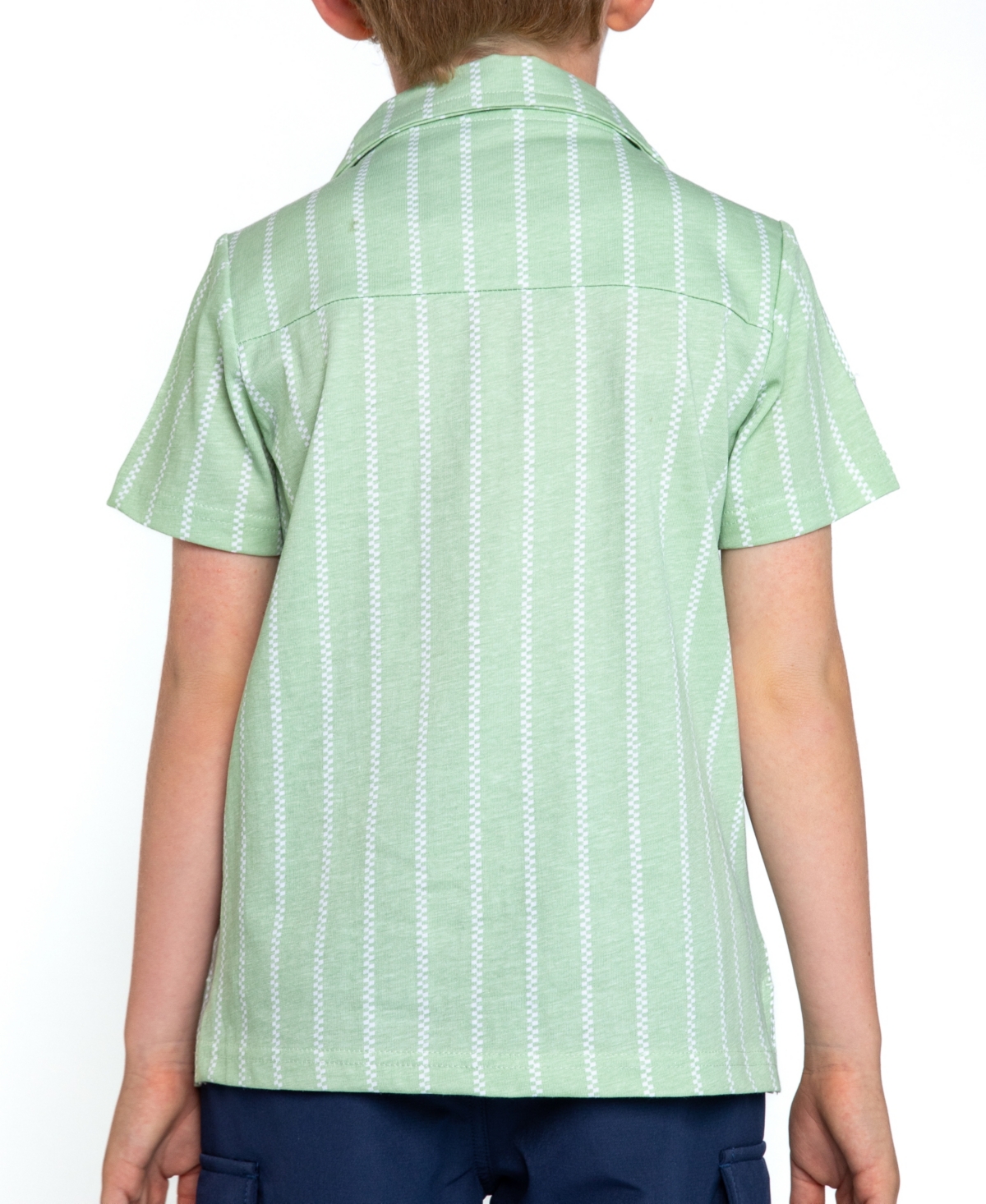 Sovereign Code Big Boys Cody Button-Up Tee Shirt With Print - Laurel Green