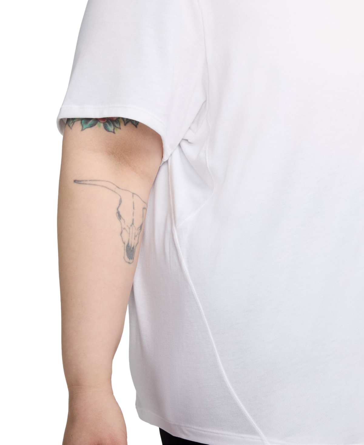 Nike Plus Size One Relaxed Dri-fit Shorts-Sleeve Top -black