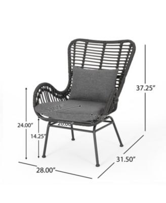 Streamdale Modern Rattan Chair With Curved Seating And Cozy Cushions